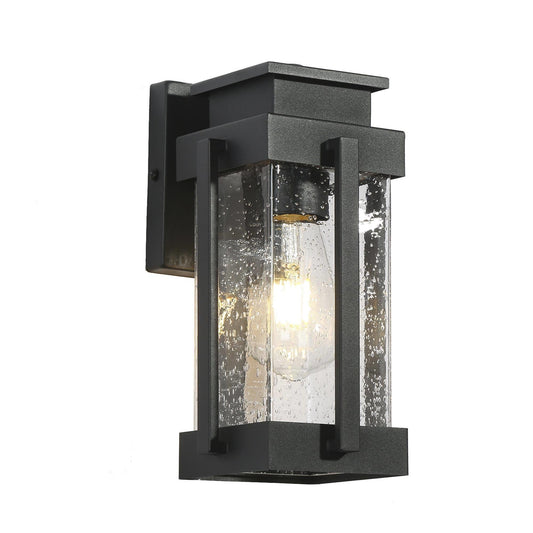 Barbatus 11"H 1-Light Black Outdoor Wall Lantern