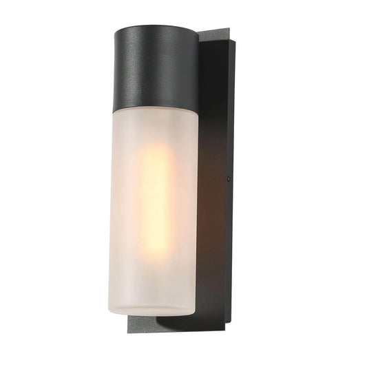 Zoriluna 13"H 1-Light Black Outdoor Wall Lantern