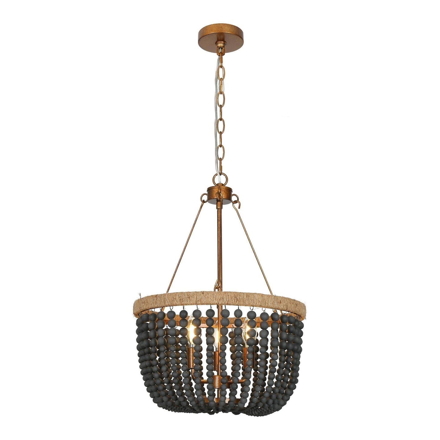 Amaranth 3-Light Small Black Chandelier