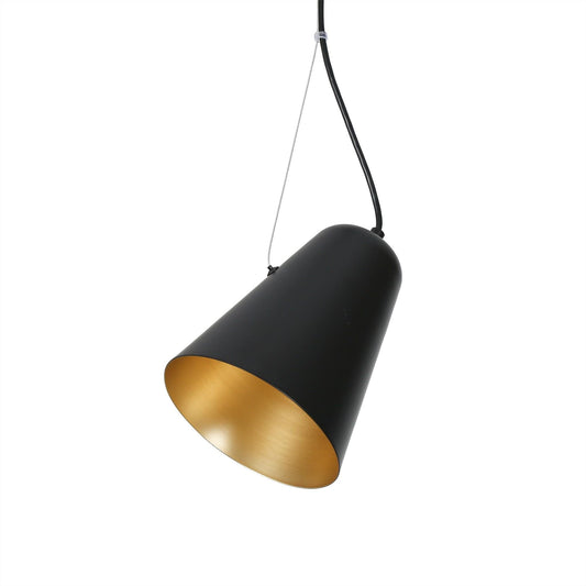 Turnipisne 1-Light Mini Black Modern Pendant Light Fixtures