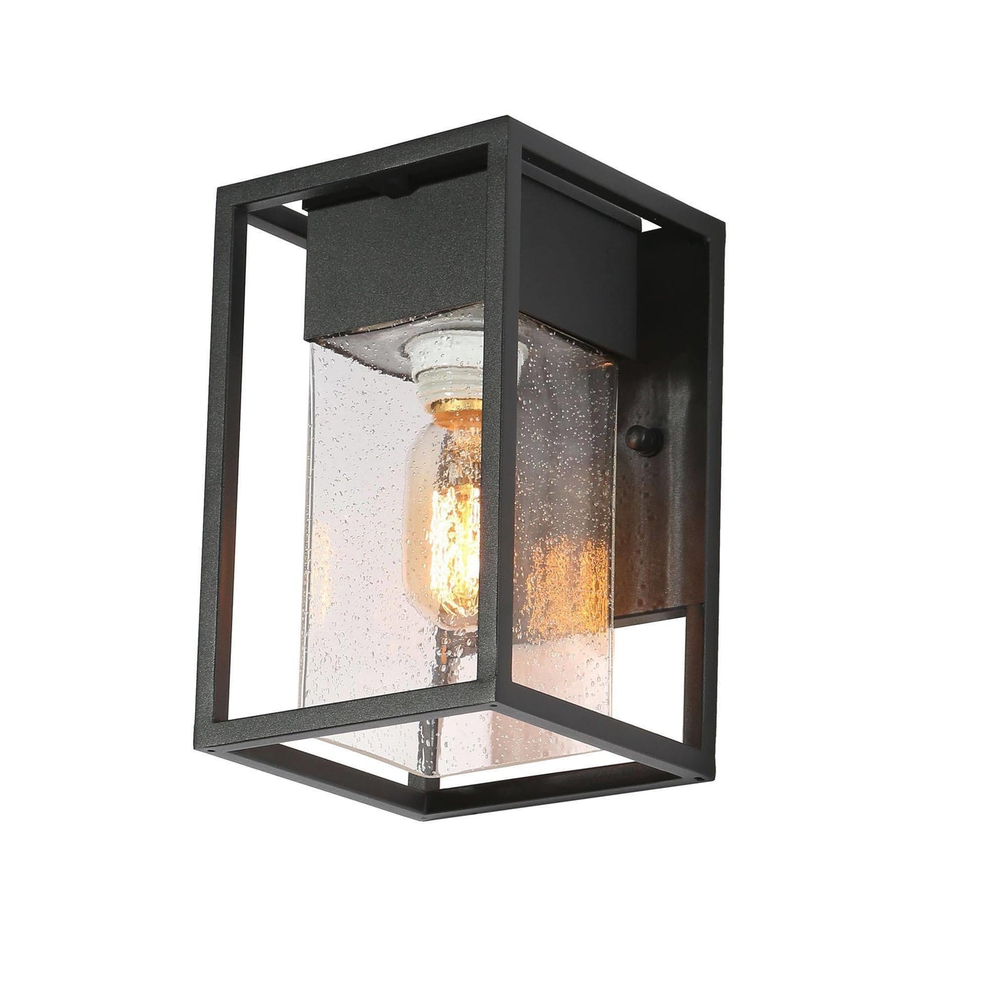 Citeaka 9"H 1-Light Black Outdoor Wall Light Set of 2