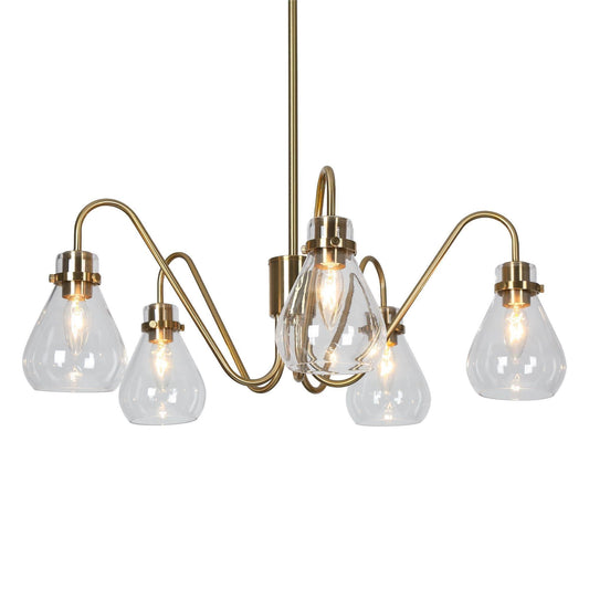 Thimbleweed 5-Light Large Gold Chandelier