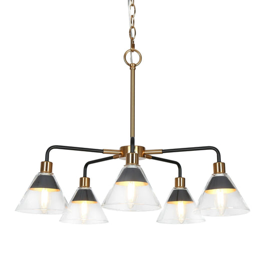 Moolidish 5-Light Medium Black Chandelier