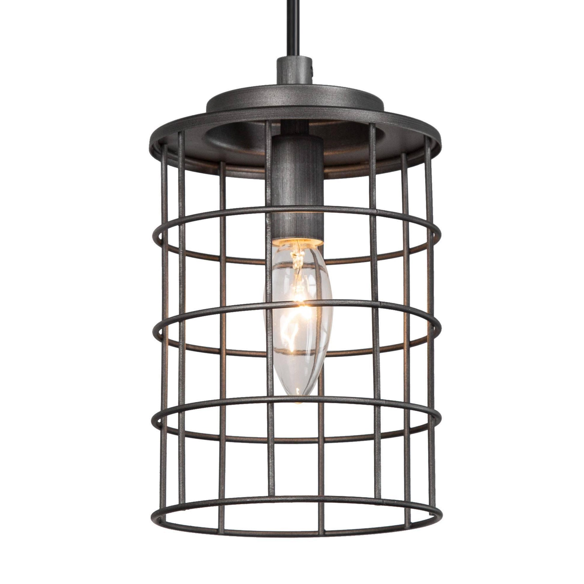 1-Light Cage Pendant Light - Belles Lighting