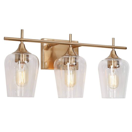 3-Light Gold Vanity Light - Belles Lighting