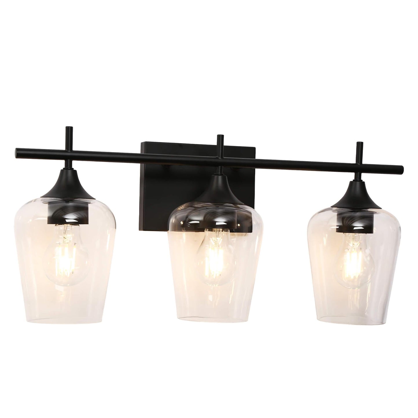 21" Black 3-Light Bath Vanity Lights