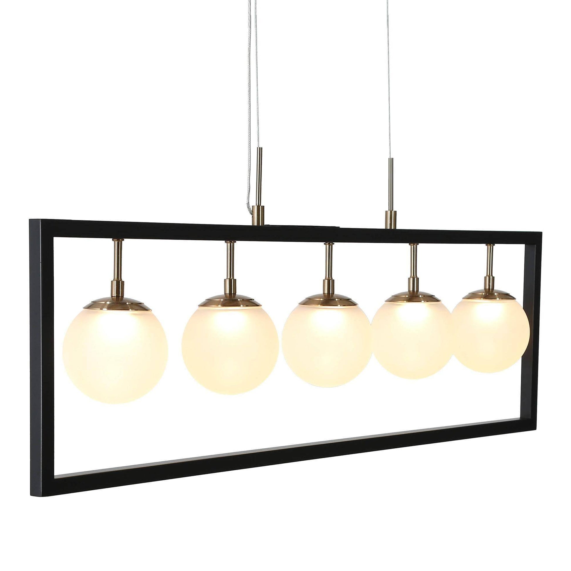 5-Light LED Linear Chandelier Island Lights - Belles Lighting