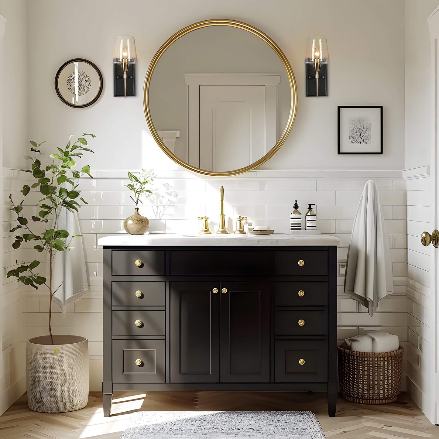 1-Light Wall Sconces Bath Vanity Lights - Belles Lighting