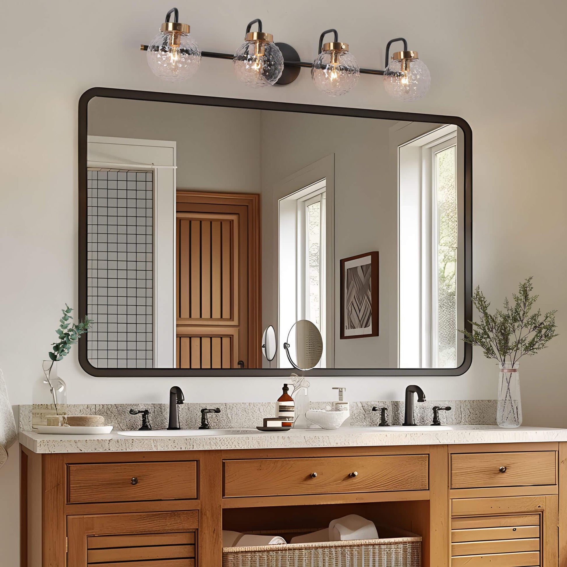 4-Light Bath Vanity Lights Wall Sconces - Belles Lighting