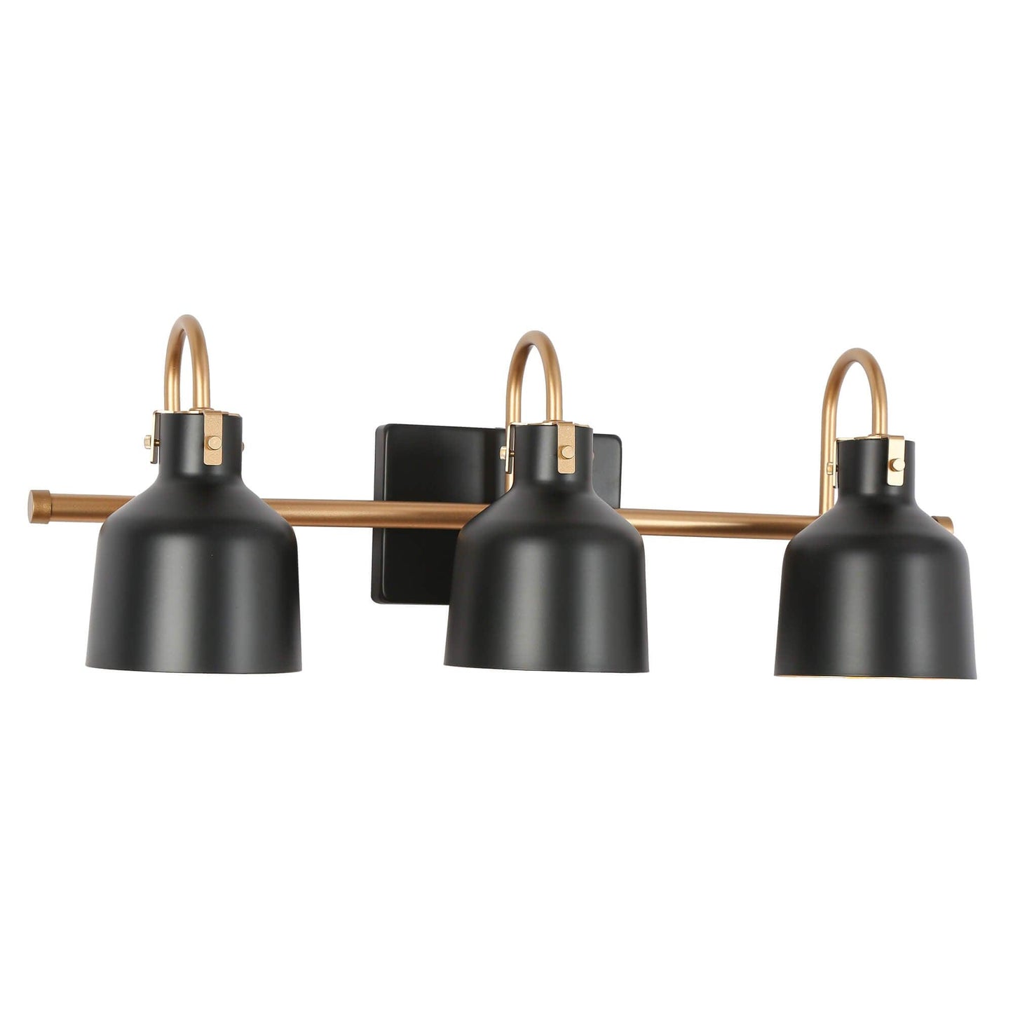 3-Light 22.4" Black Gold Bath Vanity Lights