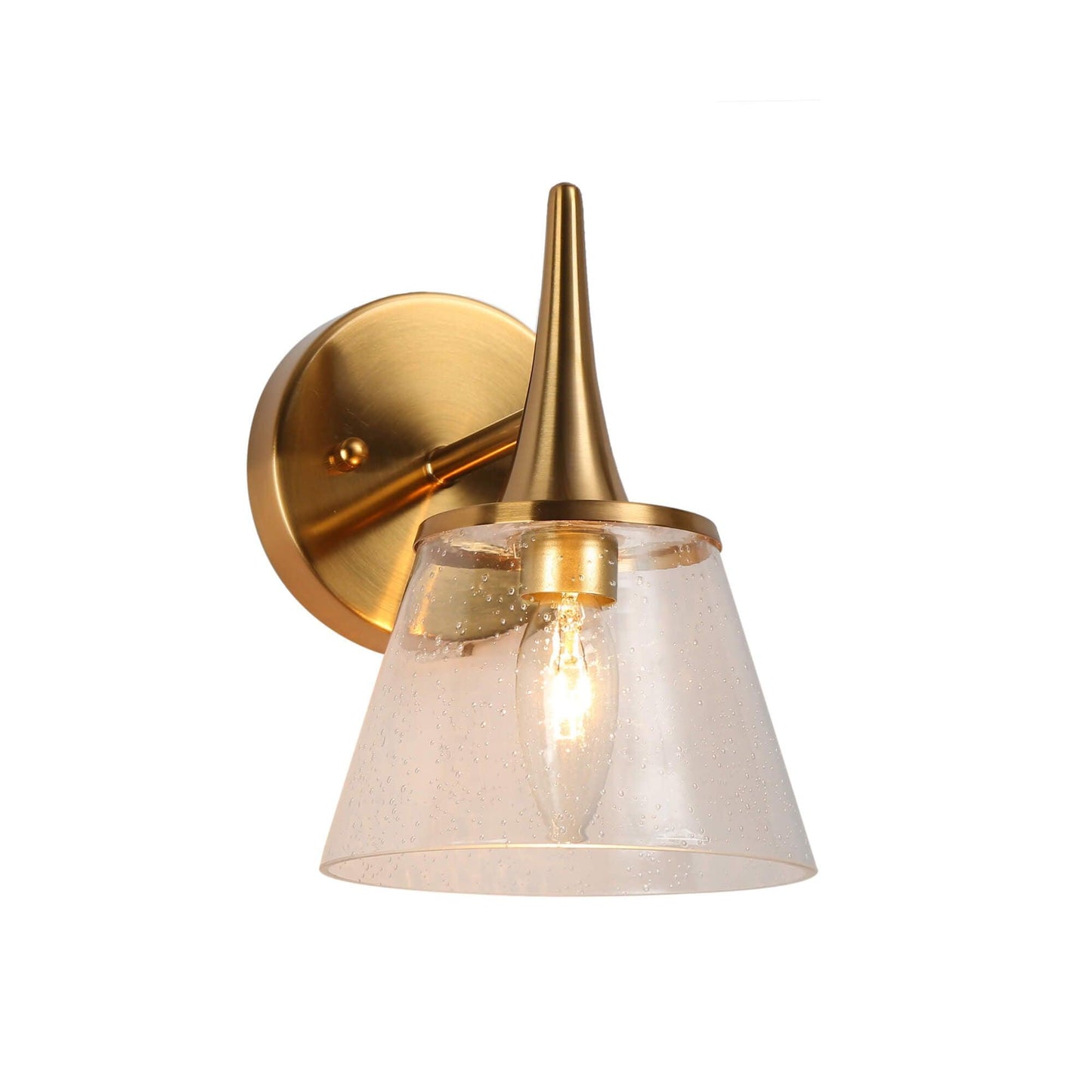 1-Light Brass Wall Sconce - Belles Lighting