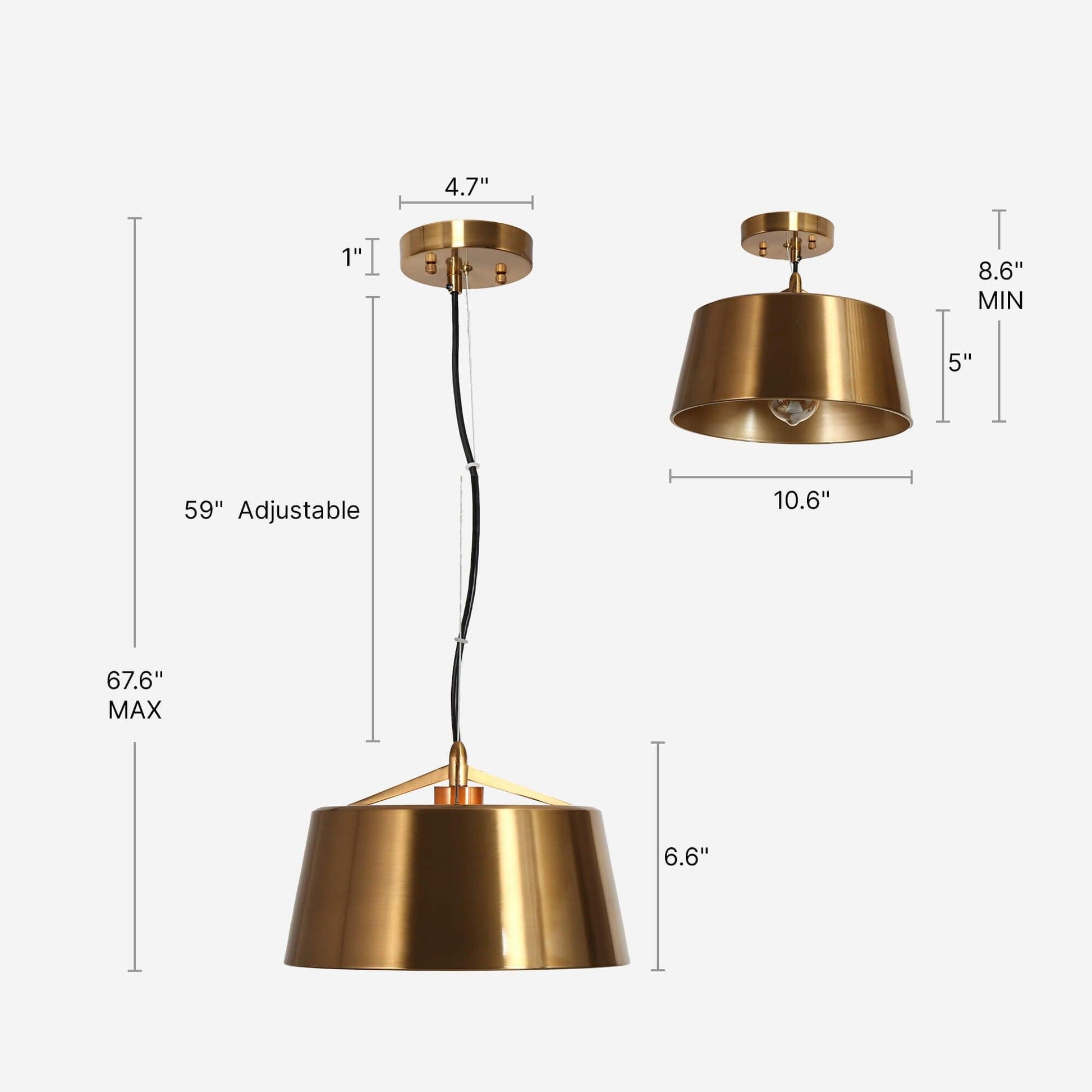 1-Light Modern Pendant Lights - Belles Lighting