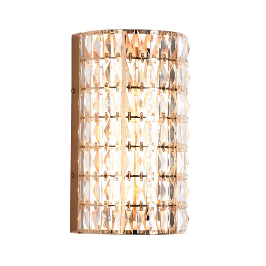 1-Light LED Gold Crystal Wall Sconce - Belles Lighting