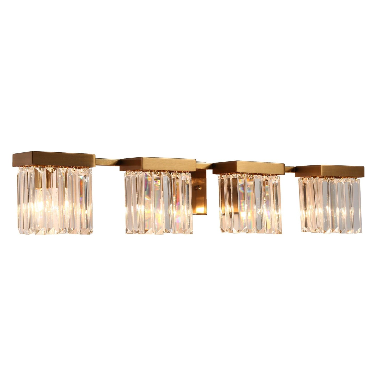 4-Light Modern Gold Crystal Vanity Light - Belles Lighting