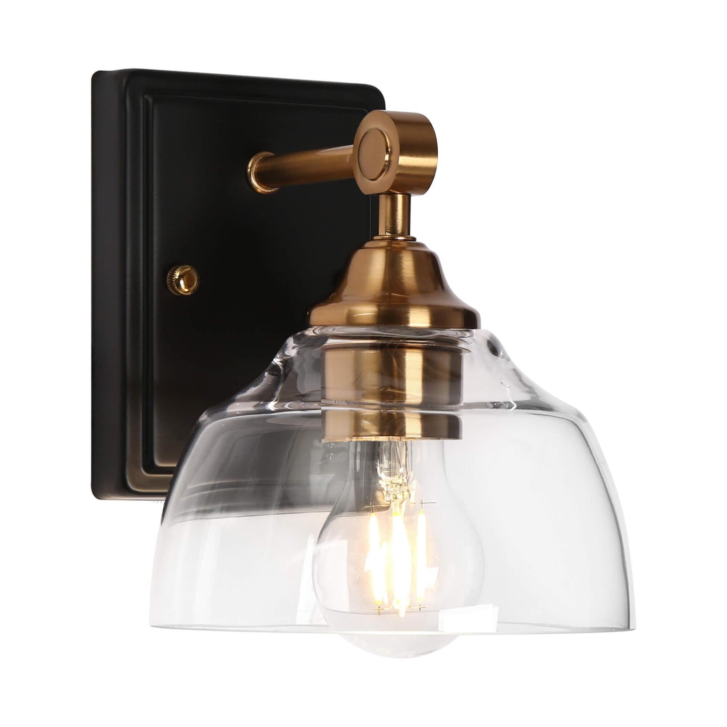 1-Light Glass Wall Sconce Vanity Light - Belles Lighting