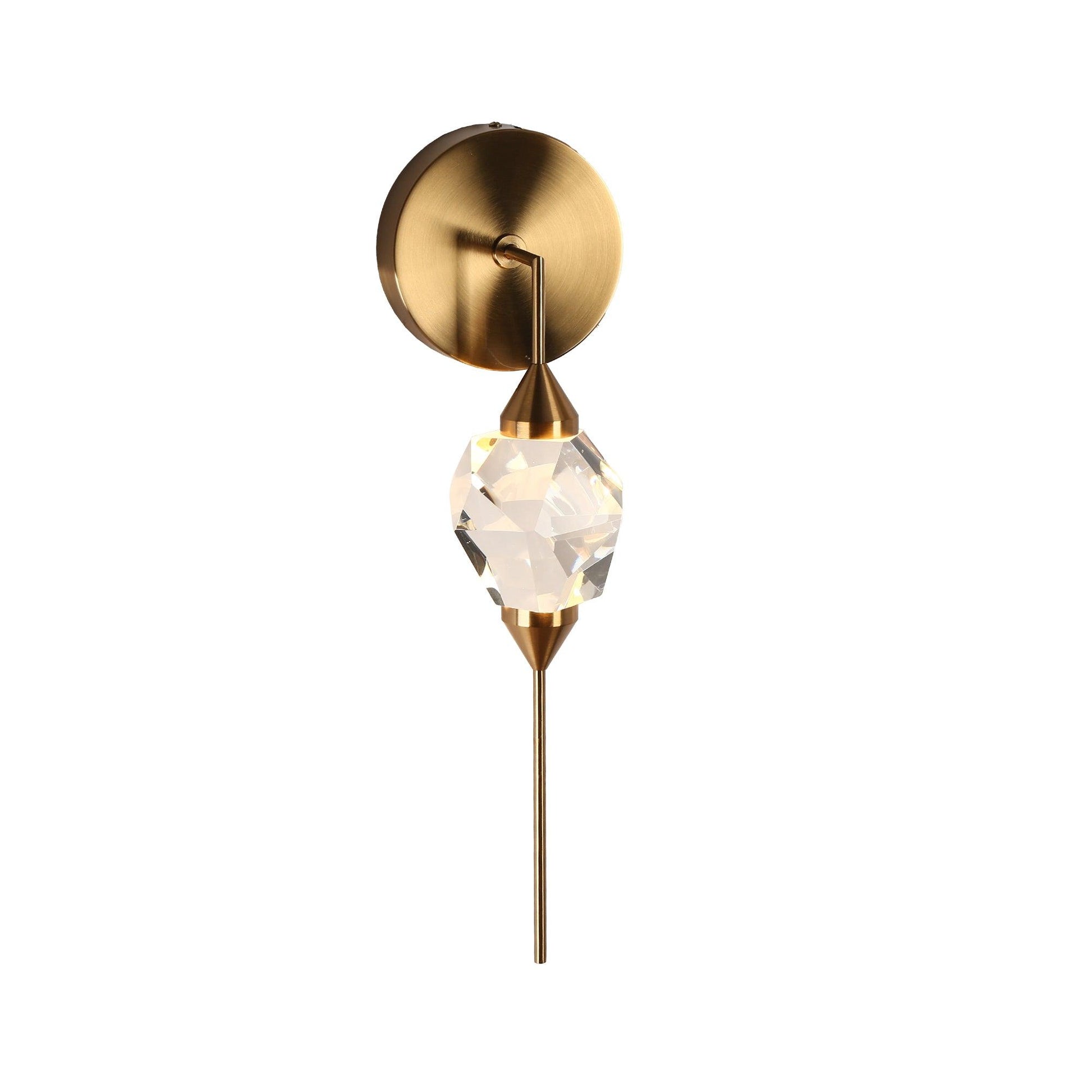 1-Light LED Gold Crystal Wall Sconce - Belles Lighting