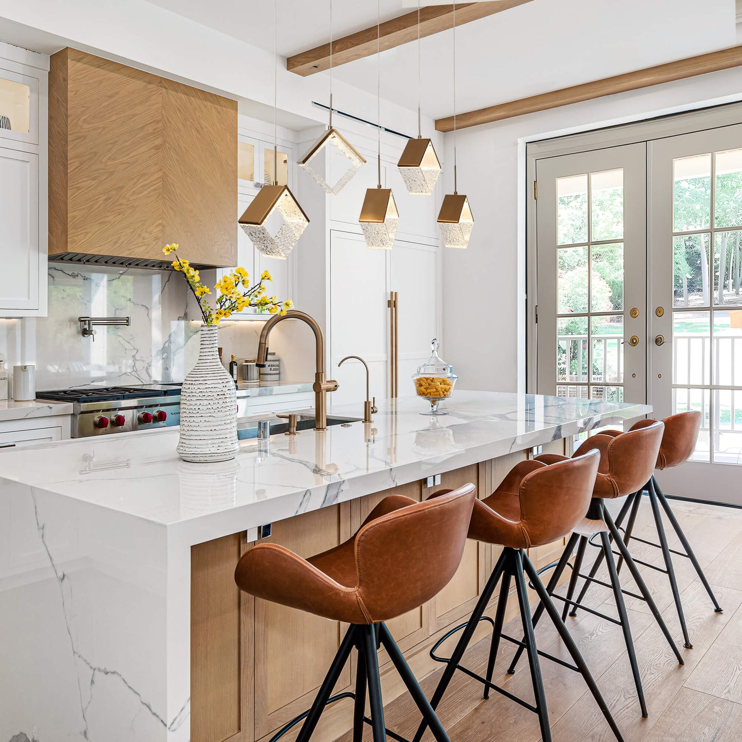 5-Light LED Large Linear Kitchen Island Chandelier