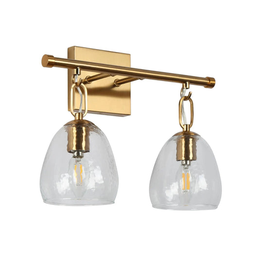 Blobfish 2-Light Brass Vanity Light