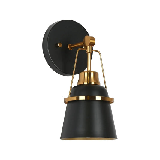 Alstroemeria 1-Light Black and Gold Vanity Light