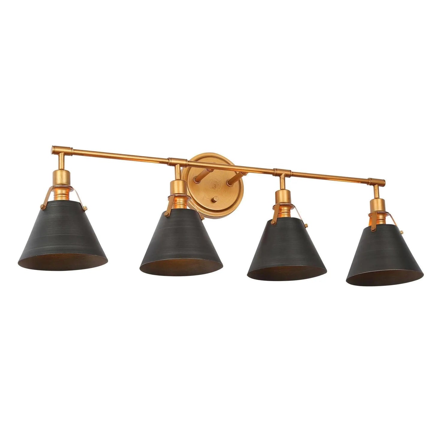 Ives 4-Light Black and Gold Vanity Light