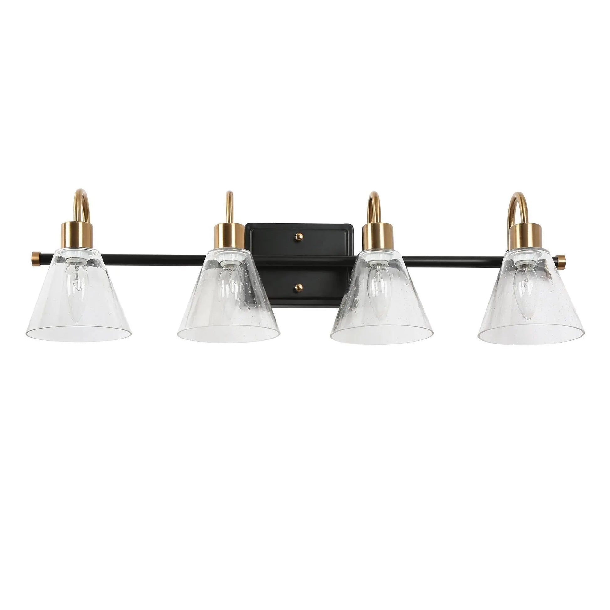 Amaduz 4-Light Black and Gold Vanity Light