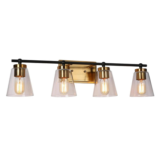 Alumbrar 4-Light Black and Brass Vanity Light