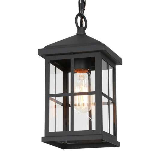 Acbolomew 1-Light Mini Black Outdoor Pendant Light