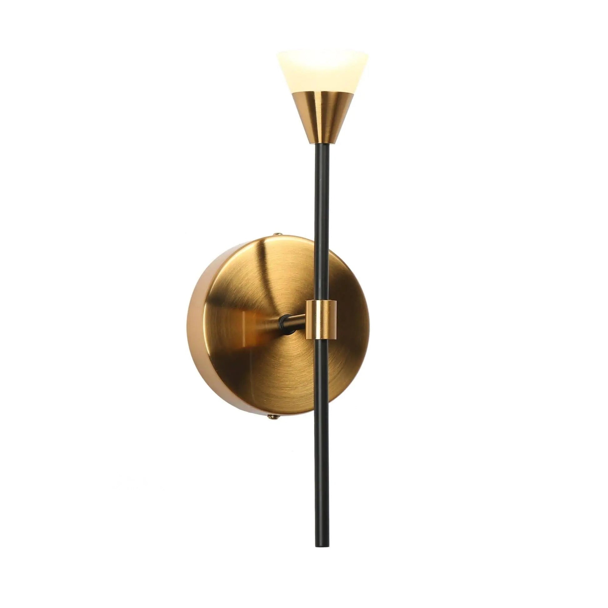 Cepeaul 1-Light Modern Black & Gold Wallchiere LED Wall Sconces