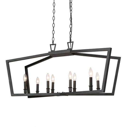 Barry 8-Light Oversized Black Chandelier