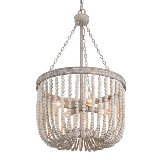 Lanstidiyma 4-Light Small White Chandelier