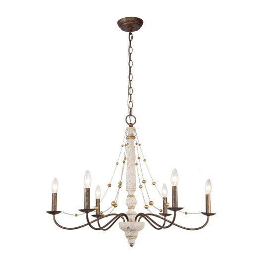 Defmogind 6-Light Large Gold Chandelier