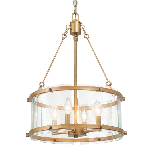 Krombacher 4-Light Small Gold Chandelier