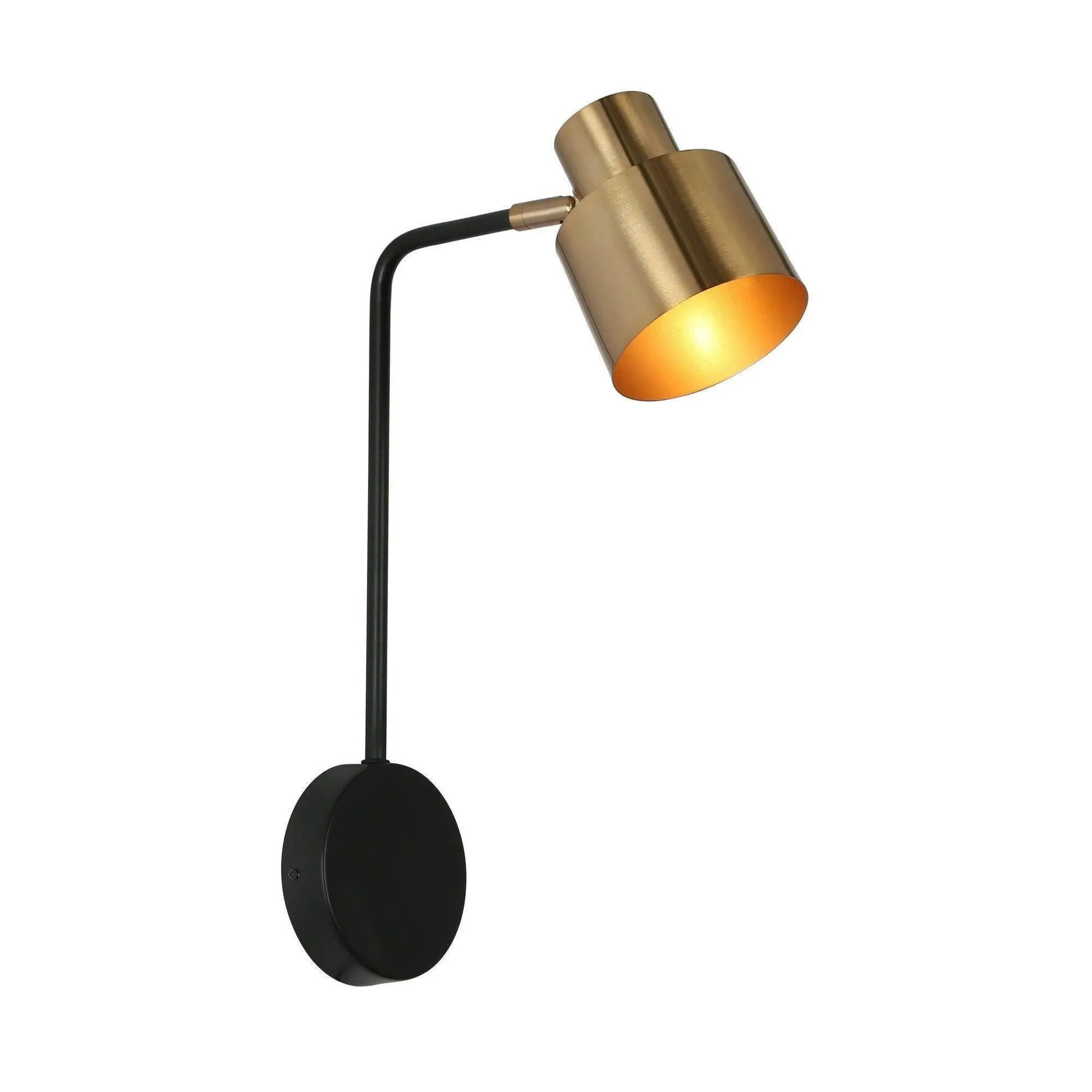 Currabipy 1-Light Modern Black and Gold Armed Wall Sconces