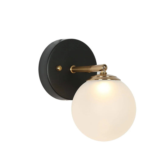 Betonicifolia 1-Light Globe Frosted-Glass LED Wall Sconces