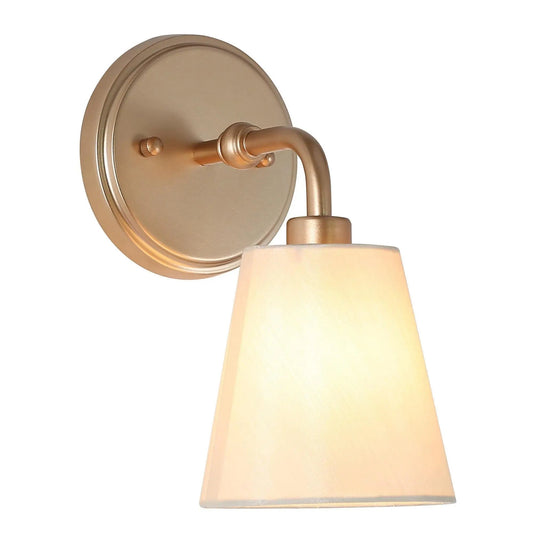 Capaneusnoien 1-Light Modern Gold Fabric Cone Wall Sconces