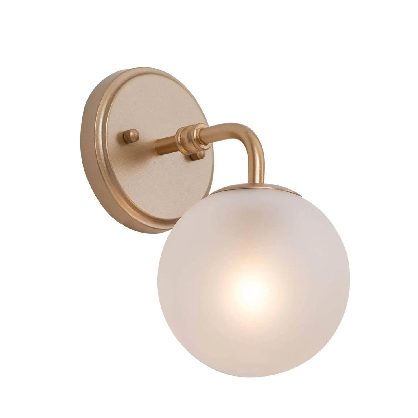 Thalictrum 1-Light Modern Gold Globe Frosted-Glass Wall Sconces