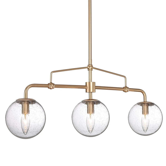 Thalictrum 3-Light 25.5-in Gold Modern Linear Kitchen Island Light