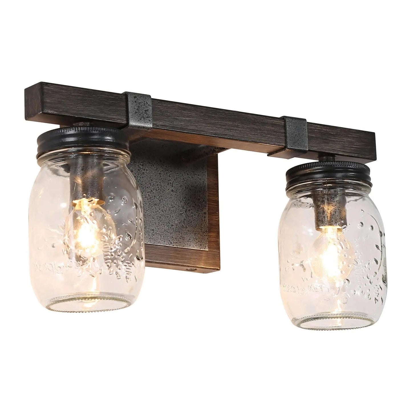 Amthyis 2-Light Rust Vanity Light