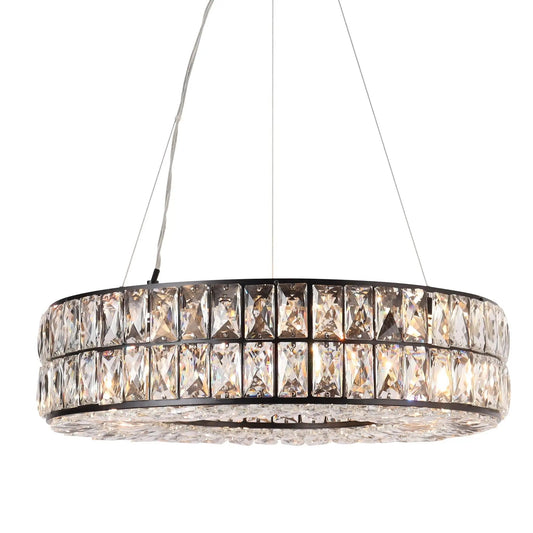 Chispa 8-Light Small Black Crystal Chandelier