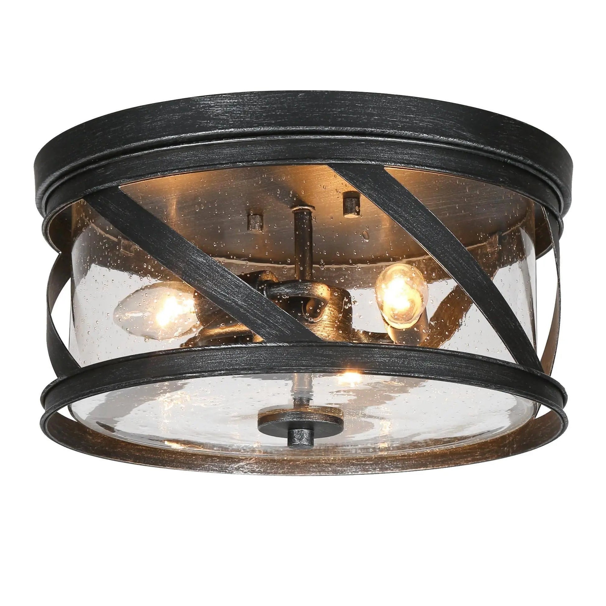 Doto Antique Black Seed Glass Flush Mount 183.99