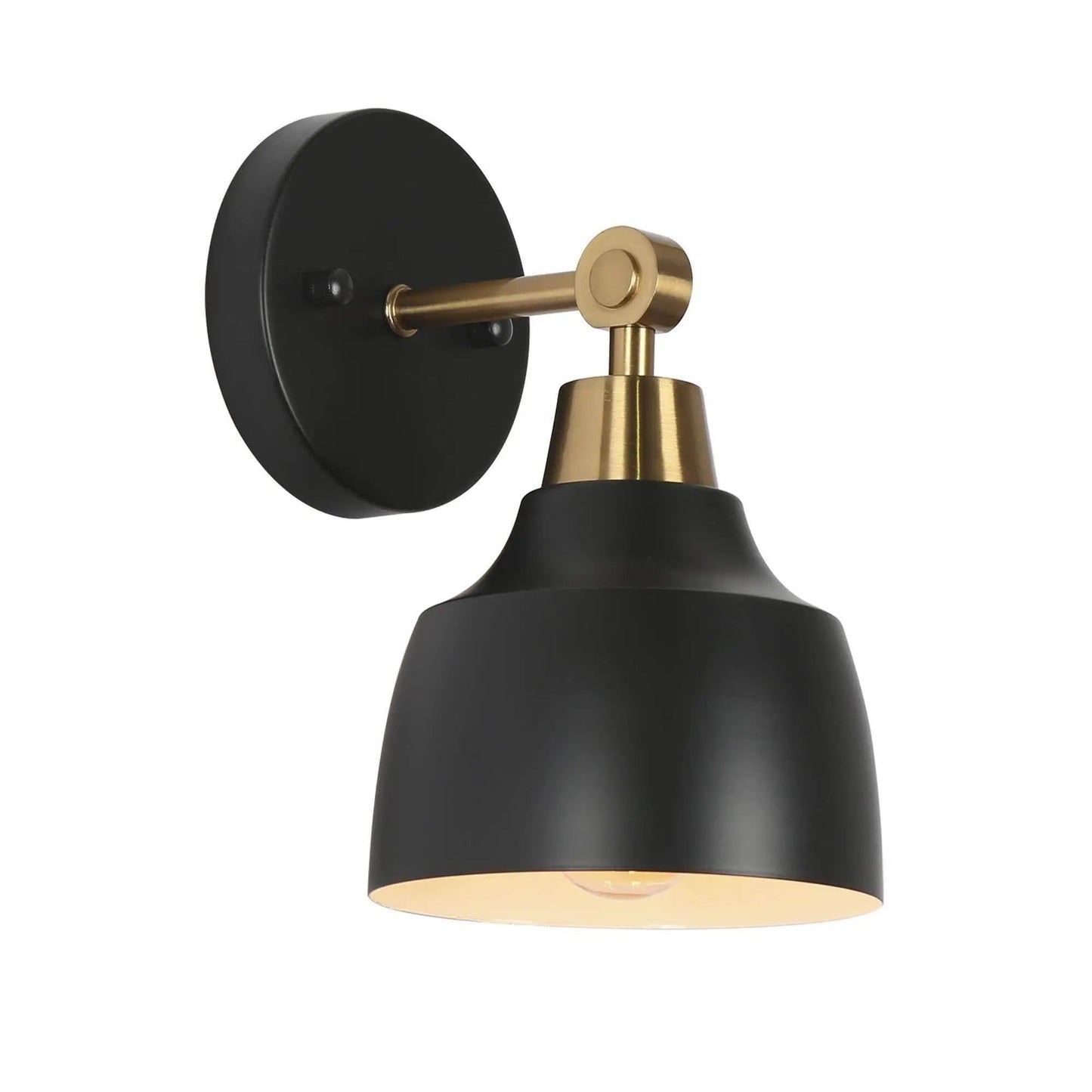 Hyelducc 1-Light Black and Brass Vanity Light