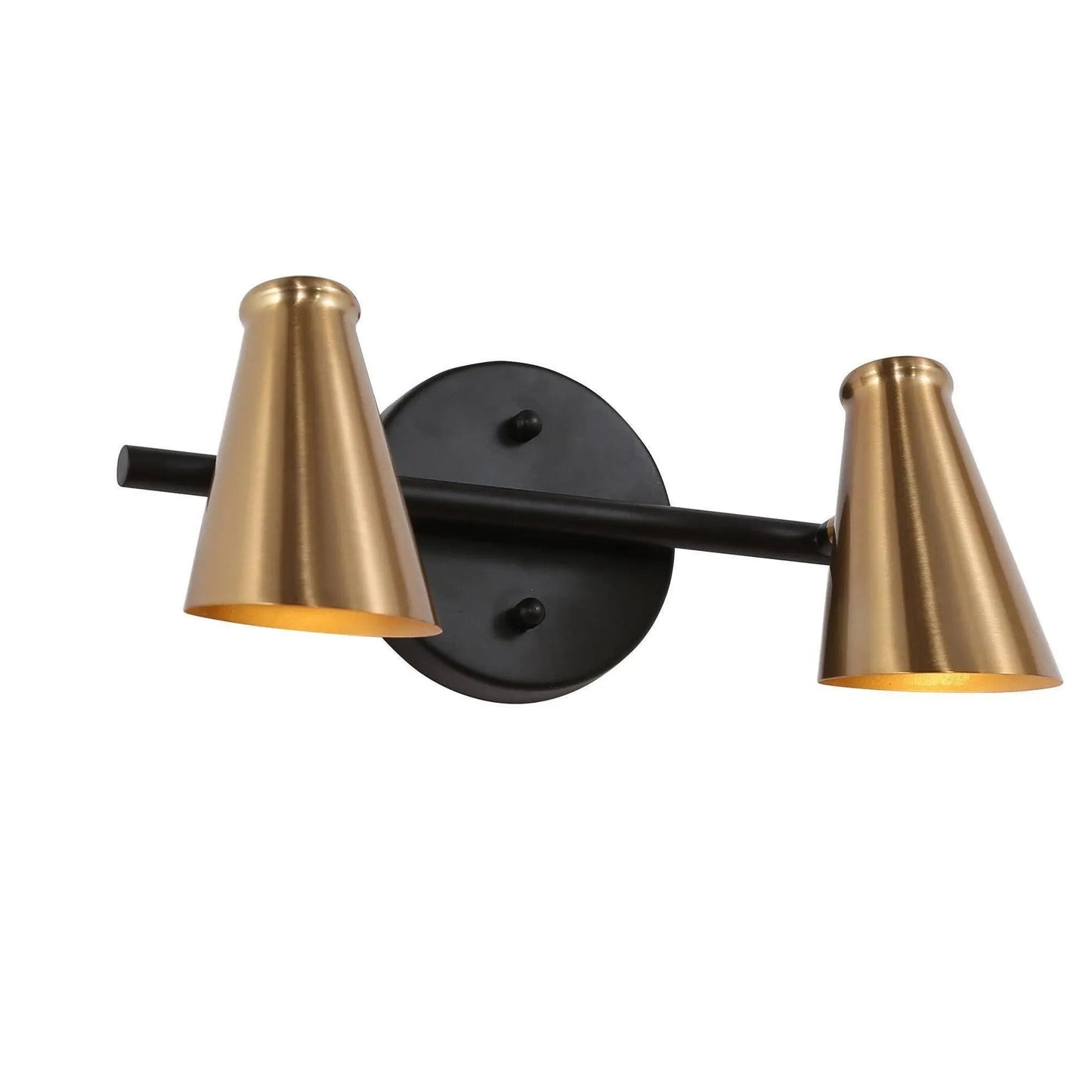 Paradiselier 2-Light Black and Brass Vanity Light