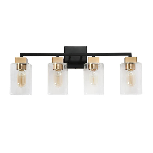 Kumarahou 4-Light Black and Brass Vanity Light