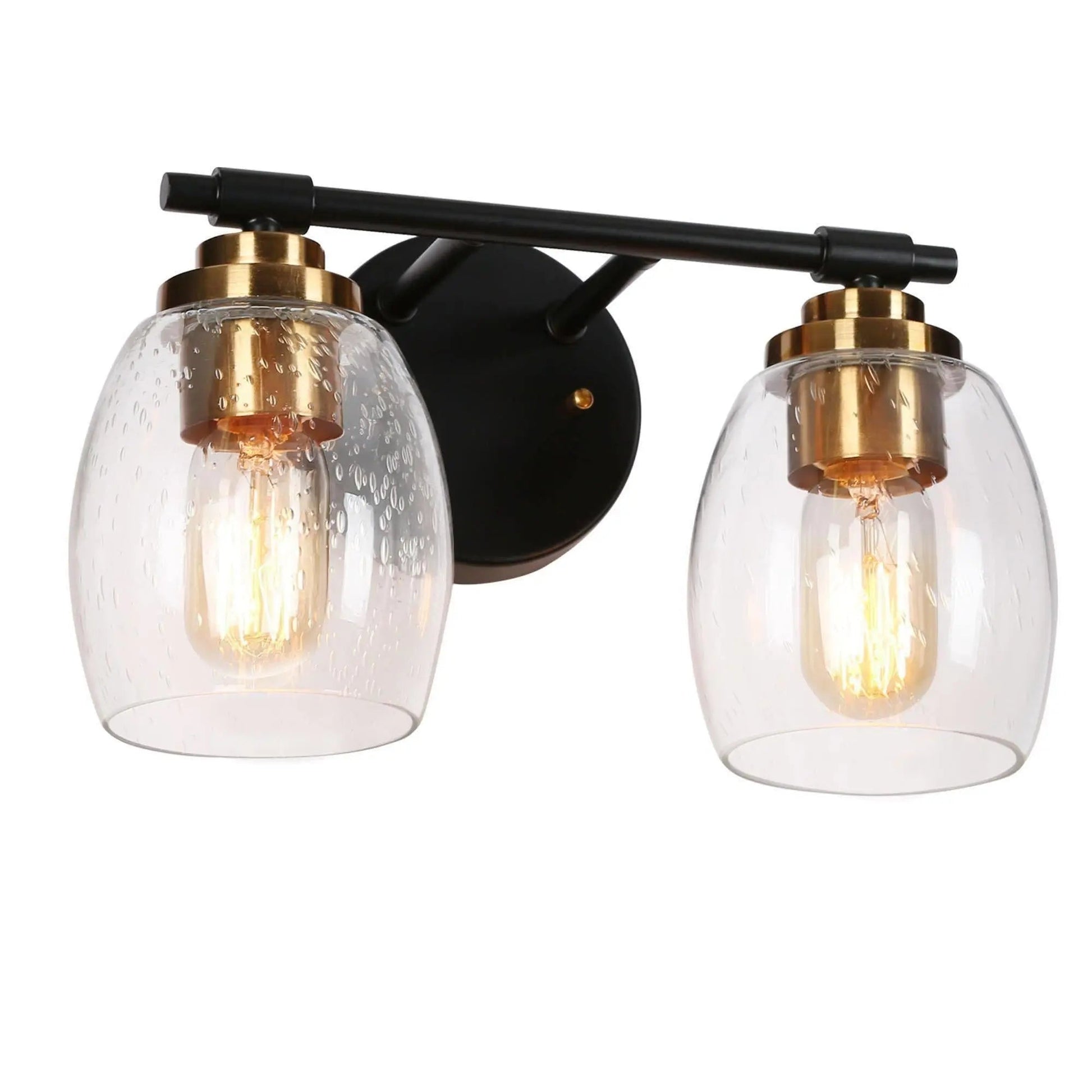 Gary 4-Light Black and Brass Vanity Light