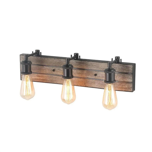 Euphrones 3-Light Wood Vanity Light