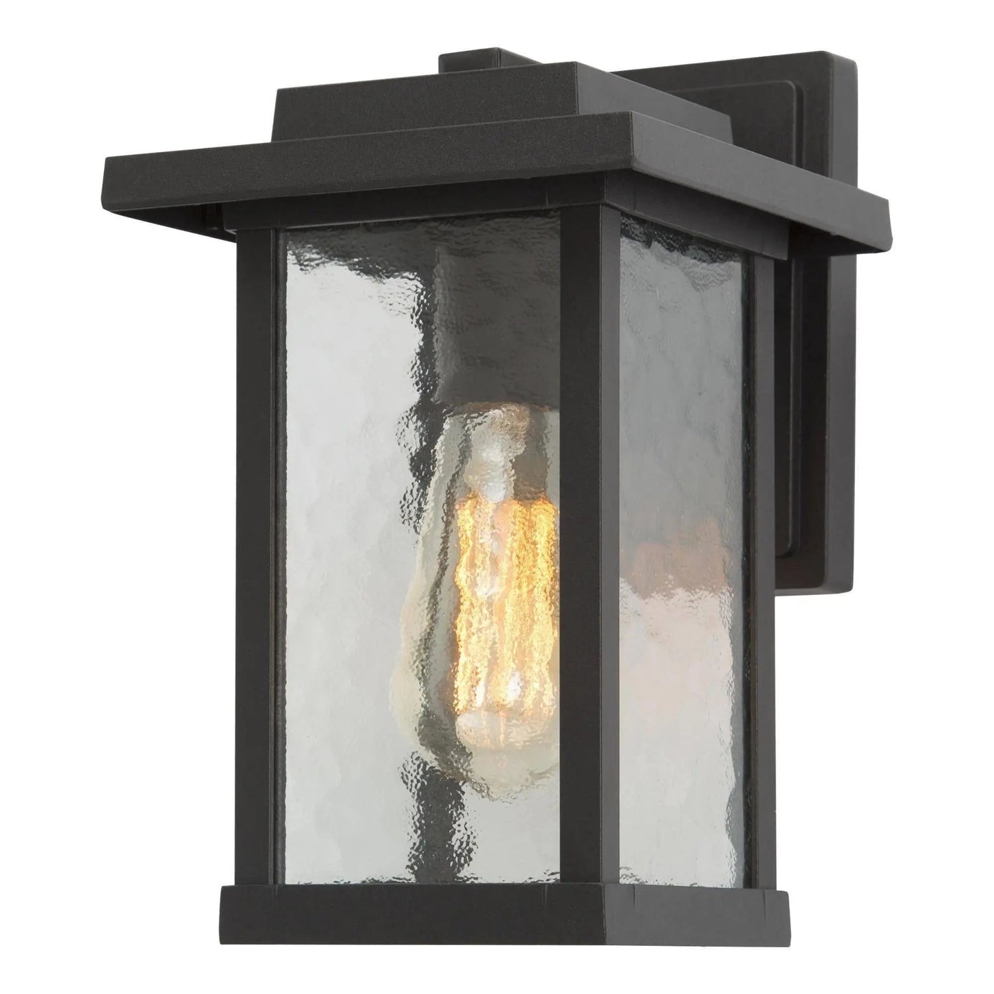 Mekaclasiqi 11"H 1-Light Black Outdoor Wall Lantern