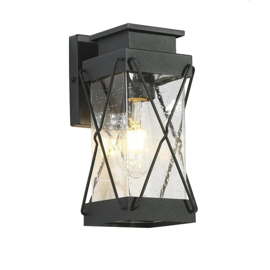 Greiviccy 11"H 1-Light Black Outdoor Wall Lantern