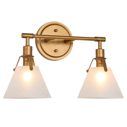 Ives 2-Light Gold Vanity Light