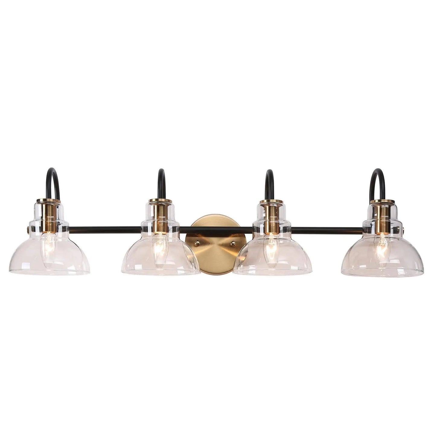 Saxifraga 4-Light Black and Brass Vanity Light