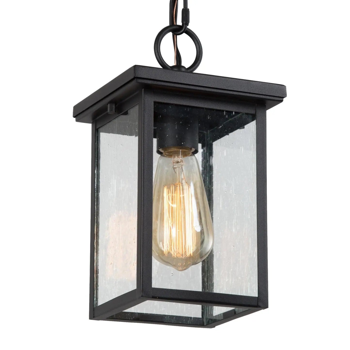 Mesonoxian 1-Light Mini Black Outdoor Pendant Light